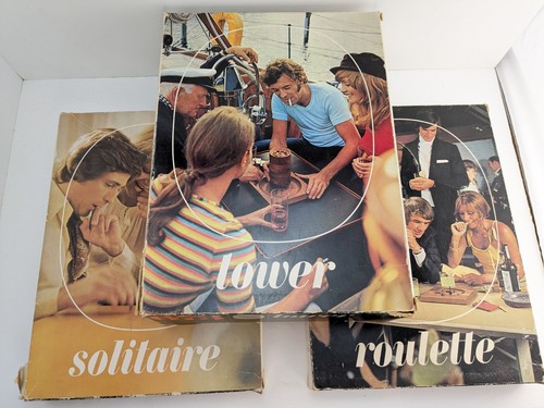 Piet Hein Skjode Wooden Games SOLITAIRE TOWER ROULETTE Denmark VTG - Picture 1 of 24