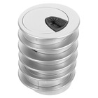 6 sztuk przelotki na biurko, zarządzanie kablami, pokrywa otworu na drut biurkowy, okrągła