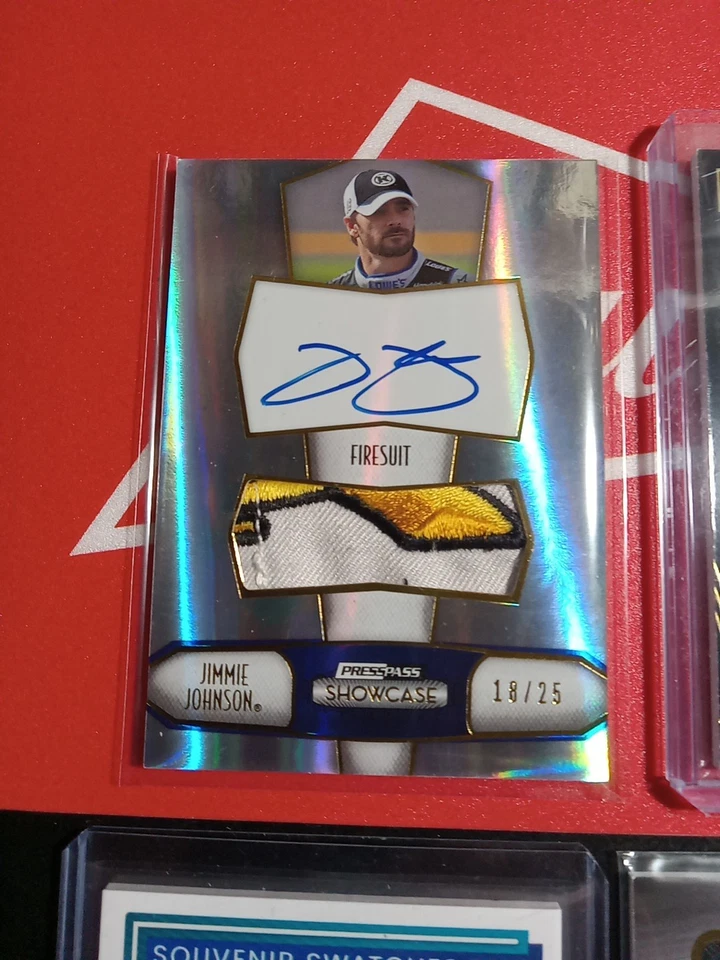 Jimmie Johnson 2011 Press Pass Showcase "Logo"patch/auto #18/25. (6) Card Lot - Image 2 of 4