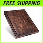 Large Walnut Cutting Board | Non-Slip Feet, Juice Groove