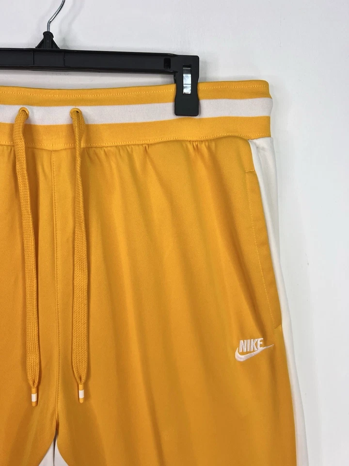 Nike Air Nsw Track Pants Loose Fit AR1831 739 Yellow White Men's XL Drawstring - Image 4 of 4