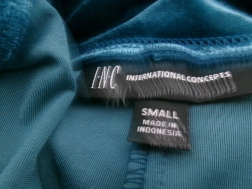 "NEW" INTERNATIONAL CONCEPTS 🌸 SMALL==TEAL VELVET / PULL ON / EVENING PANTS - Bild 8 von 10