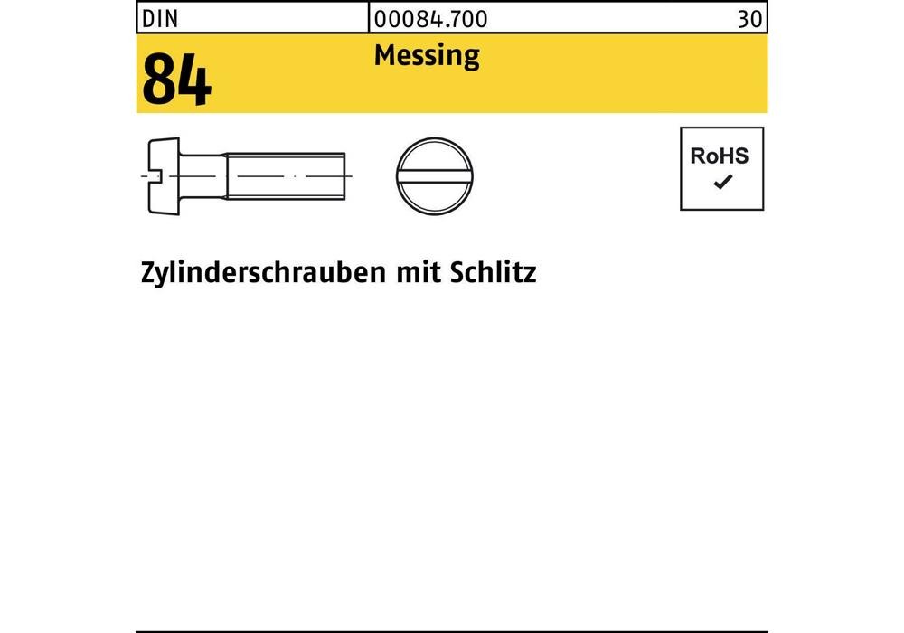 Цилиндершраубе Рейхера DIN 84/ISO 1207 Schlitz M 8 x 35 мм