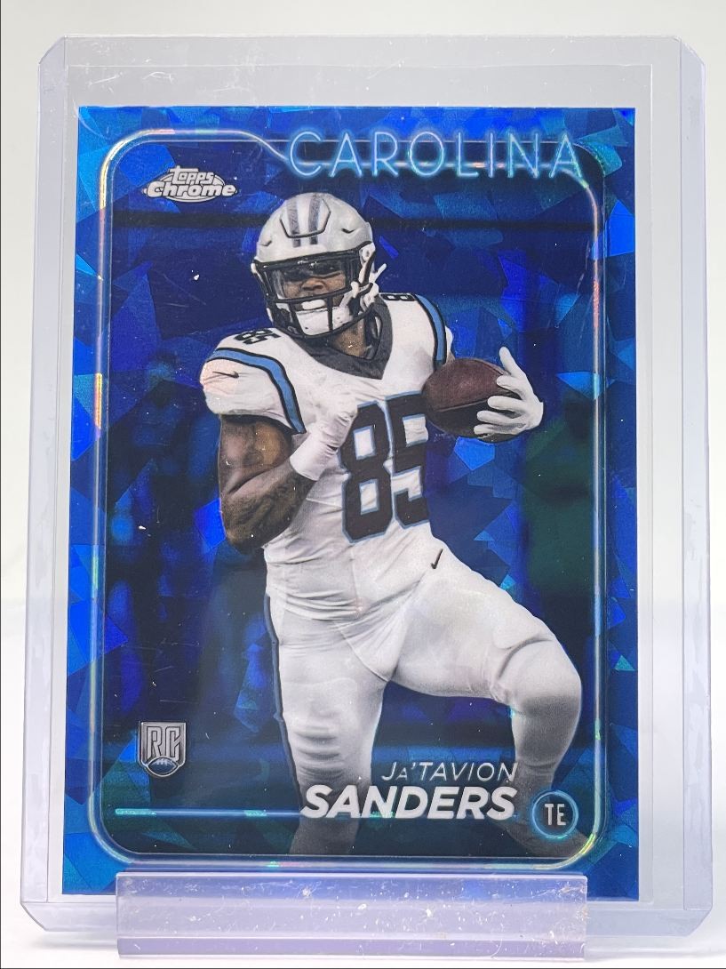 JA'TAVION SANDERS 2024 TOPPS CHROME SAPPHIRE ROOKIE REFRACTOR RC Q4556