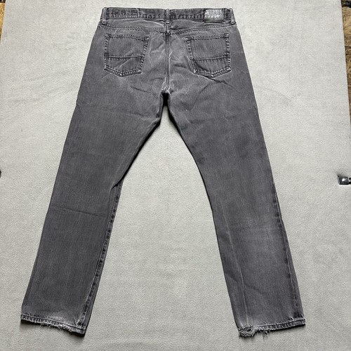 Pantalones de mezclilla The Jean Shop para hombre 36 gris medio ribete mick calce recto usados en excelente estado - Imagen 2 de 20