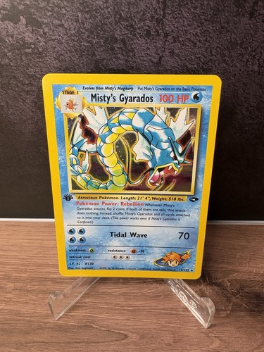 2000 Pokemon Misty's Gyarados, 1st Edition 13/132 Gym Challenge Holo Near Mint - Picture 1 of 9