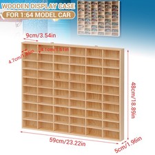 1:64 Model Car Wooden Display Case,60 Space Storage Display Shelf Organizer