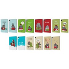 HEAD CASE WILBURS CHRISTMAS LEATHER BOOK CASE FOR APPLE iPAD AND APPLE PENCIL
