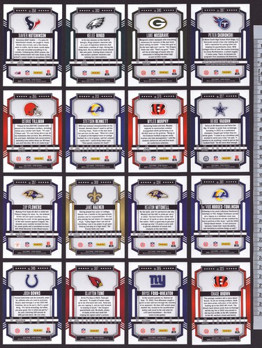 249x 2023 Score Football Base/Insert/Rookie Lot Stroud RC Burrow Jackson Barkley - Bild 16 von 24