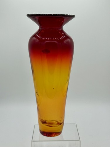 Blenko Glas Vase 8310S in Mandarine 10" Shepherd Design - Top Zustand  - Bild 4 von 9