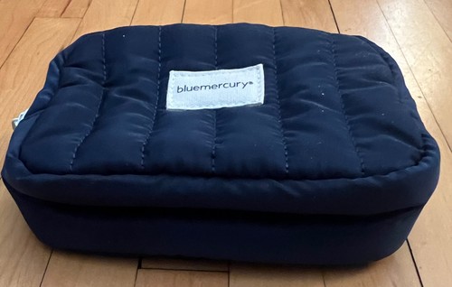 Bluemercury Kosmetiktasche blau gesteppt Reißverschluss 6 x 4 x 2 Zoll - Bild 8 von 8