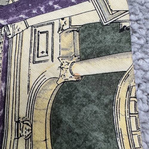 Structure Vintage 90s Cotton Architecture Building Print Necktie Mens Green Y2K - Picture 4 of 9