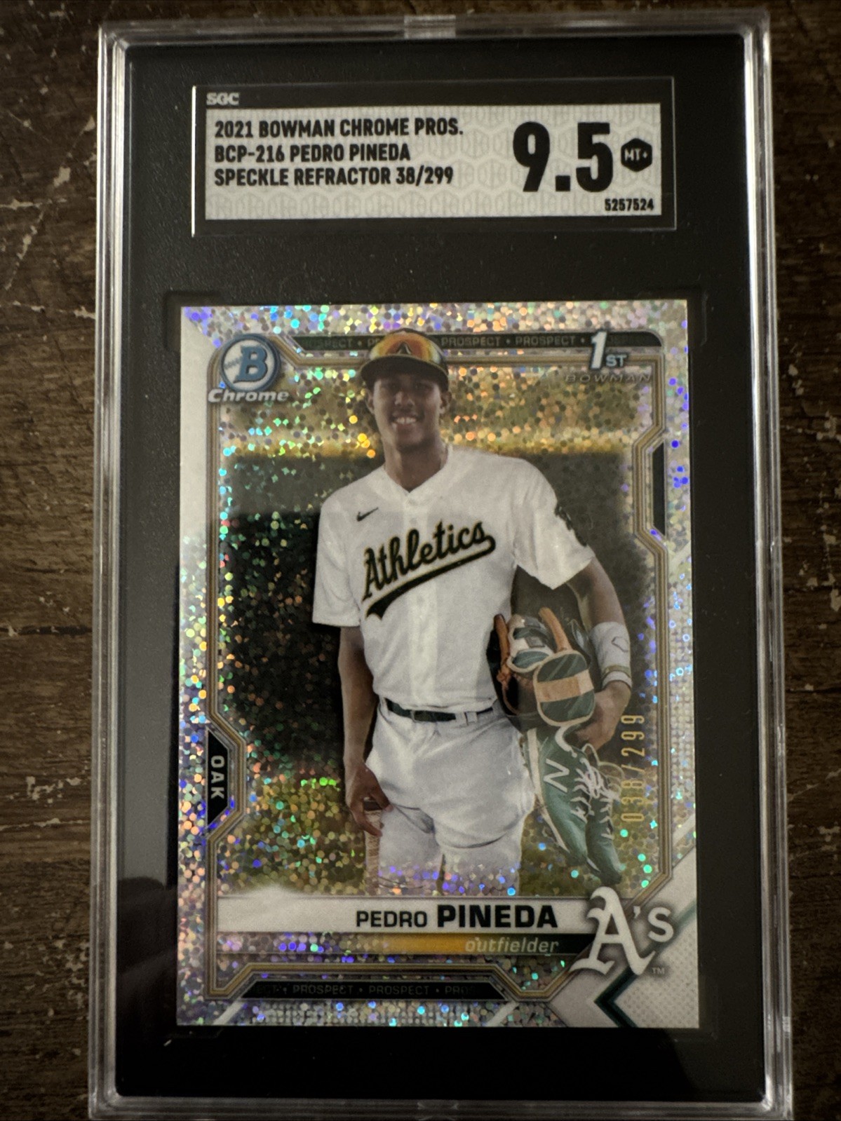 2021 Bowman Chrome Prospects Pedro Pineda #BCP-216 Speckle Refractor /299 (RC)