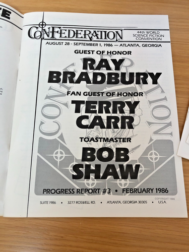 CONFEDERATION 1986 Progress Reports World Science Fiction Convention Atlanta - Picture 9 of 11