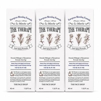 3-Pack THE FACE SHOP The Therapy Water-Drop Anti-Aging Facial Serum 45ml NEW