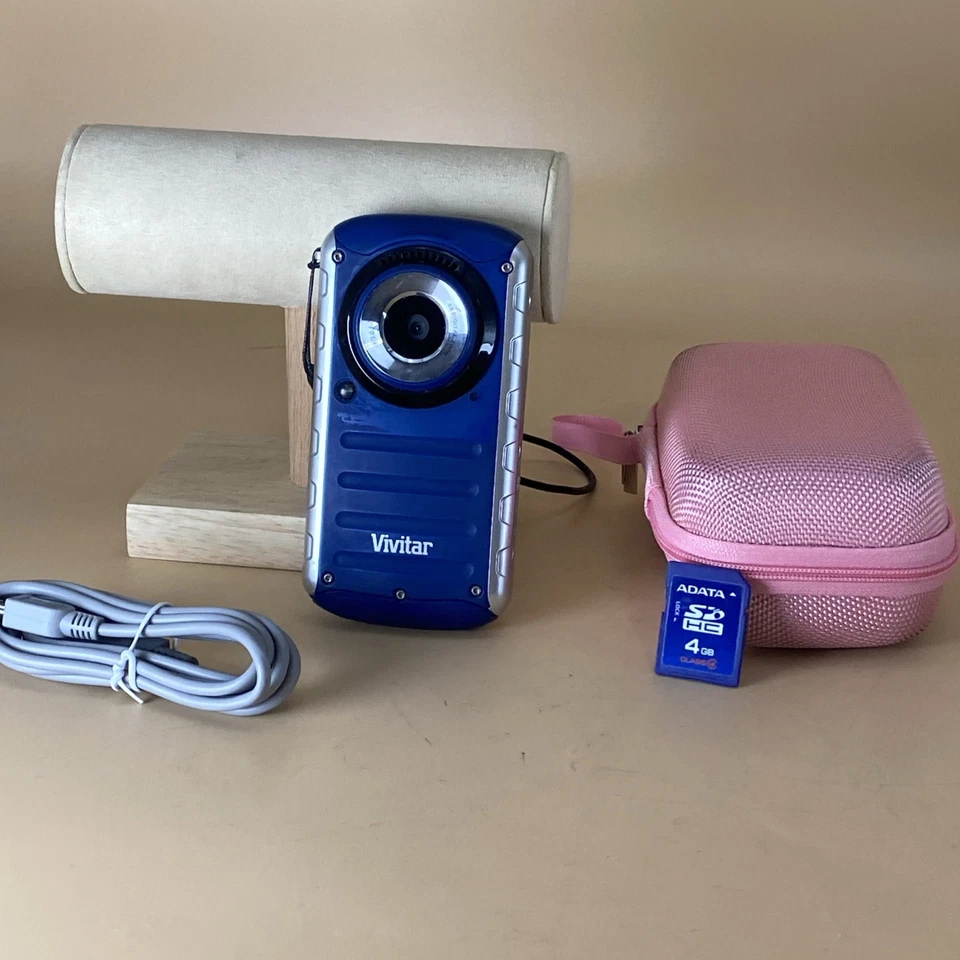 Videocámara digital Vivitar DVR 690HD/probada/a prueba de clima con tarjeta SD 4G/estuche rosa Foto 2 de 4