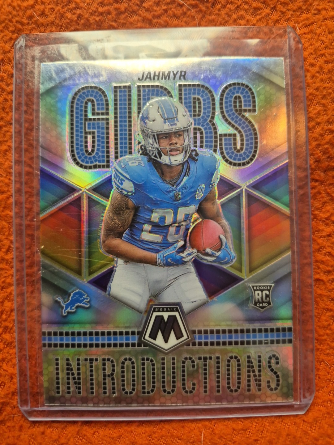 2023 Panini Mosaic - Introductions Jahmyr Gibbs #I-5 Silver Prizm (RC)