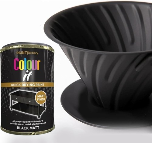 Black Matt Tin Paint for Interior Exterior Fast Drying Wood Metal Plastic 300ml - Picture 6 of 6