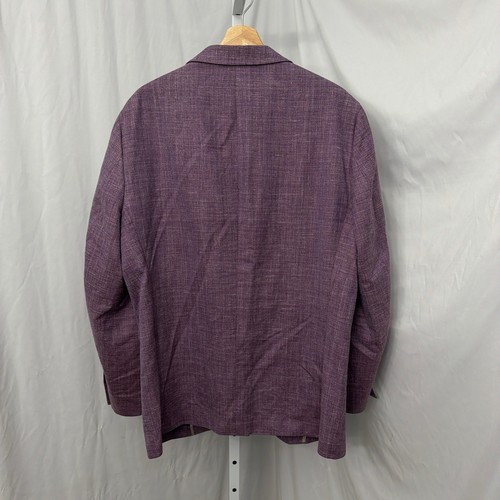 Peter Millar Blazer Mens 46R Purple Merino Wool Silk Linen Unstructured 2 Button - Picture 12 of 13