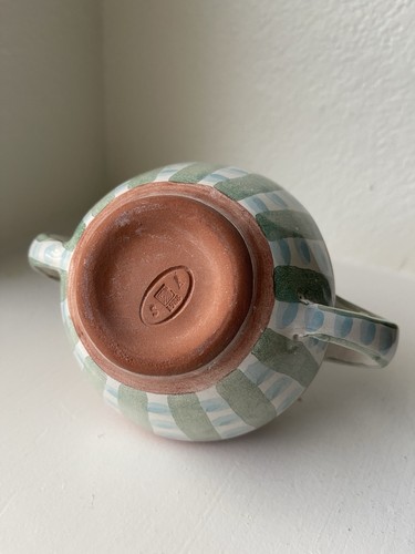 Mackenzie Childs Pottery Creamer & Sugar Bowl Set Floral - Picture 8 of 8