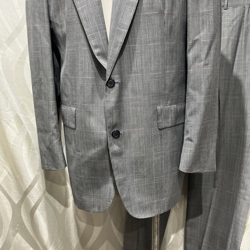 Brooks Brothers Anzug grau 42 L kariert Vintage 80er Einreiher 2 Knopf - Bild 2 von 19