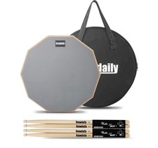 drumming drum pad and sticks 12 In,Sided With 2 Pairs/4 Maple 5A Drum Sticks