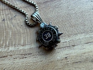 Sheaffer's 30 Year Service Award Pin 10K Gold with Diamond and 14K Chain