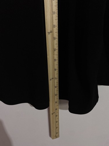 Susan Graver Top 2X Nero Maglia Liquida Abbastanza Lusso Ufficio Old Money Pois - Foto 11 di 12