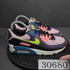 Nike Air Max 90 Shoes Womens Size 6.5 Purple Pink Volt Sneakers CV8819-500