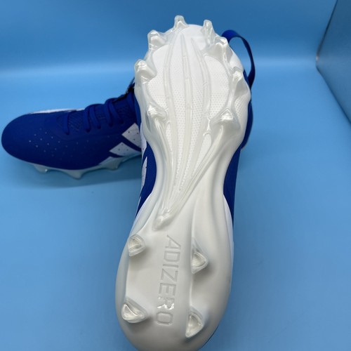 Adidas ADIZERO IMPACT+ FOOTBALL CLEATS Mens 11.5 Royal Blue/White IH7459 NEW - Picture 10 of 16