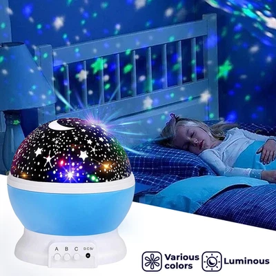 Starry Night Light Projector Star Sky Moon Lamp Kids Bedroom Lights UK