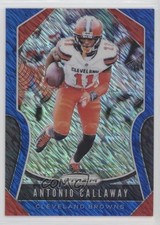 2019 Panini Prizm Blue Shimmer Prizm /10 Antonio Callaway #84