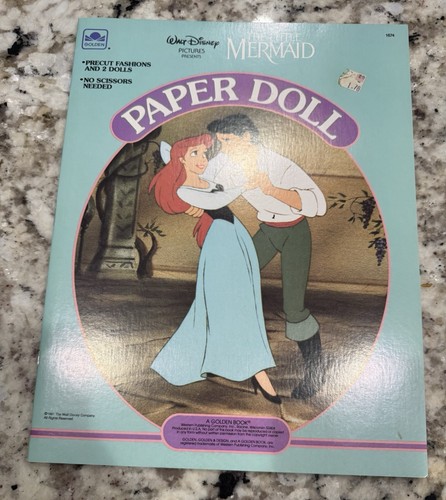 Aschenputtel, Aladdin, Schneewittchen und kleine Meerjungfrau Papierpuppen, ungeschnitten, Vintage - Bild 14 von 18