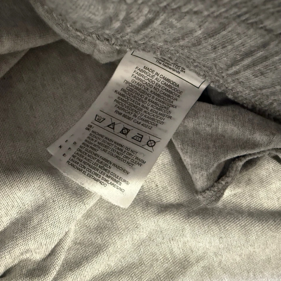 Calça de moletom Adidas leve logotipo grande joggers masculina tamanho XL calça de treinamento de academia - Imagem 3 de 4