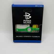 Power Balance Performance Wristband Bracelet Green With White Text Size S 17.5cm