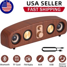 Vintage Arch Desktop SoundBar HeavyBass Surround Stereo Bluetooth Speaker FM AUX