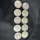 1964 Kennedy Half Dollars, 90% Silver, Circulated 10 Coin Lot