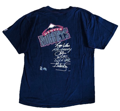 Vtg 90s Youth Logo 7 Denver Nuggets NBA Basketball T Shirt XL 18/20 - Picture 2 of 6