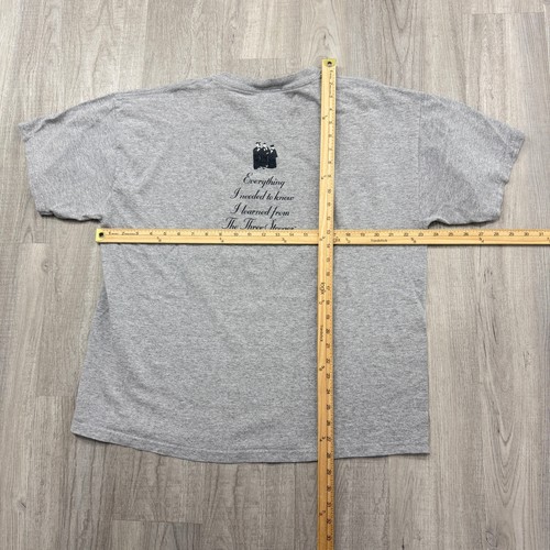 Vintage Three Stooges Hemd Herren XL grau Institute Of Higher Learning 1999 - Bild 6 von 7