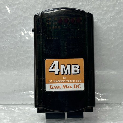 SEGA Dreamcast Smoke Black Game Mak DC 4MB / 800 Block Memory Pack Unit VMU - Picture 2 of 6