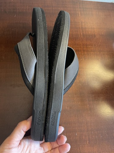 Flojos Flip Flop Sandals Black Ryan Thong Mens Memory Foam Sz 9 EUC - Picture 6 of 6