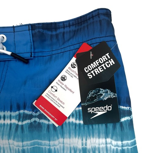 NWT Speedo Down Drift Bondi "Blue Lemonade" Boardshorts UPF 50+ Sun Protection S - Picture 5 of 7