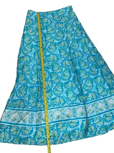 Lily Pulitzer Catalina Shell Floral Print Cotton Resort Palm Royale Maxi Skirt 2 - Picture 4 of 10