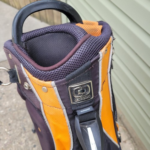 Ogio Grom Stand Golf Carry Bag 8 Way Divider With Dual Strap Orange And Black - Picture 12 of 21
