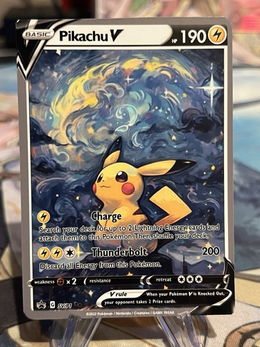Pokemon Pikachu V and Bulbasaur Doujin ACG DIY Full Art Card new - Picture 2 of 5
