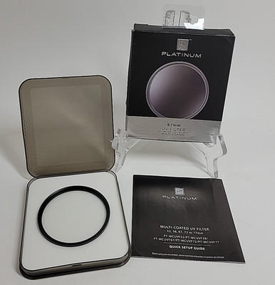 Platinum 67mm UV Filter Multi Coated PT-MCUVF67 with Quick Setup Guide Open Box