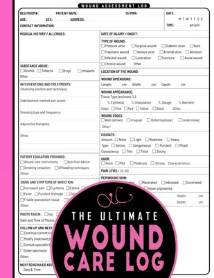 The Ultimate Wound Care Log: A Complete Care and Progress Tracker
