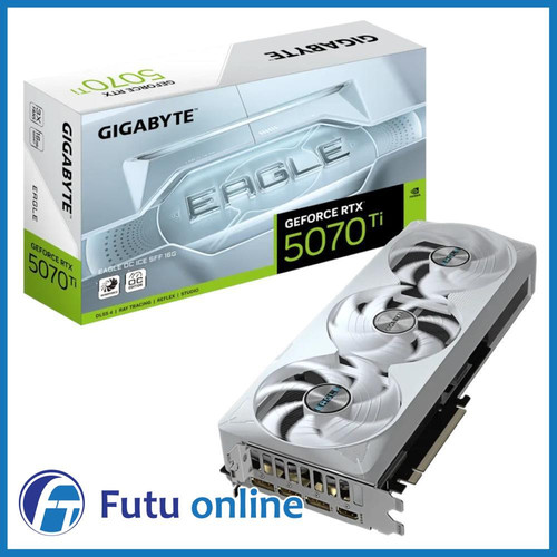Gigabyte GeForce RTX 5070 Ti EAGLE OC ICE 16GB GDDR7 RGB LED Graphics Video Card - Picture 1 of 9