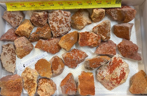 Vanadinite crystal minerals specimens 29 Pieces - Picture 1 of 3