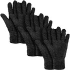 3 Pairs Medium Black Microfiber Plant Dusting Gloves for Indoor Plants & Furnitu
